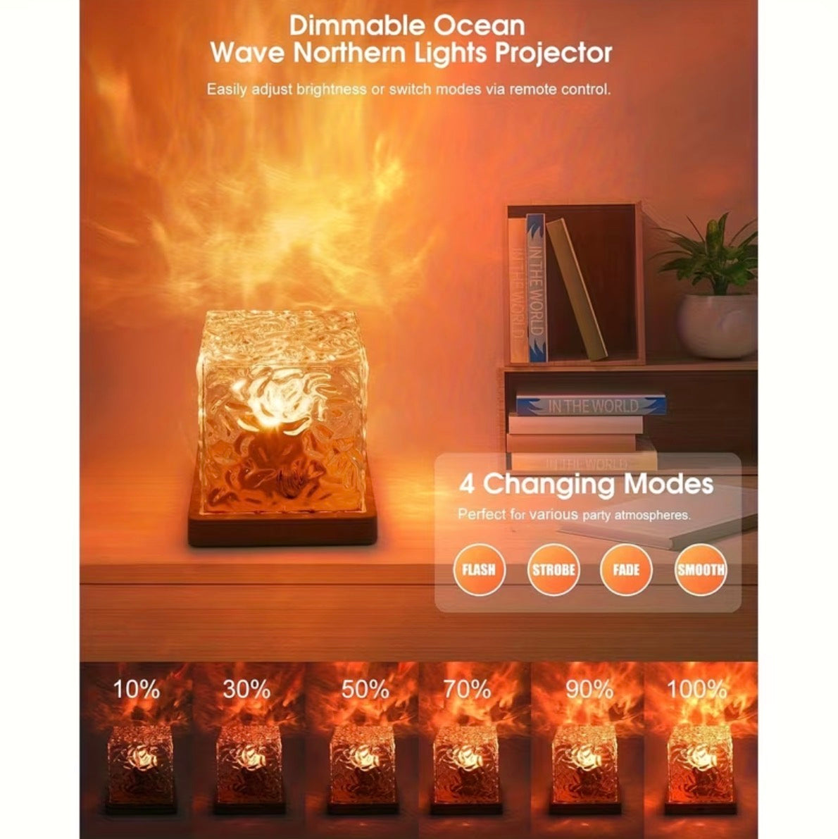 Led Cube ocean wave projector