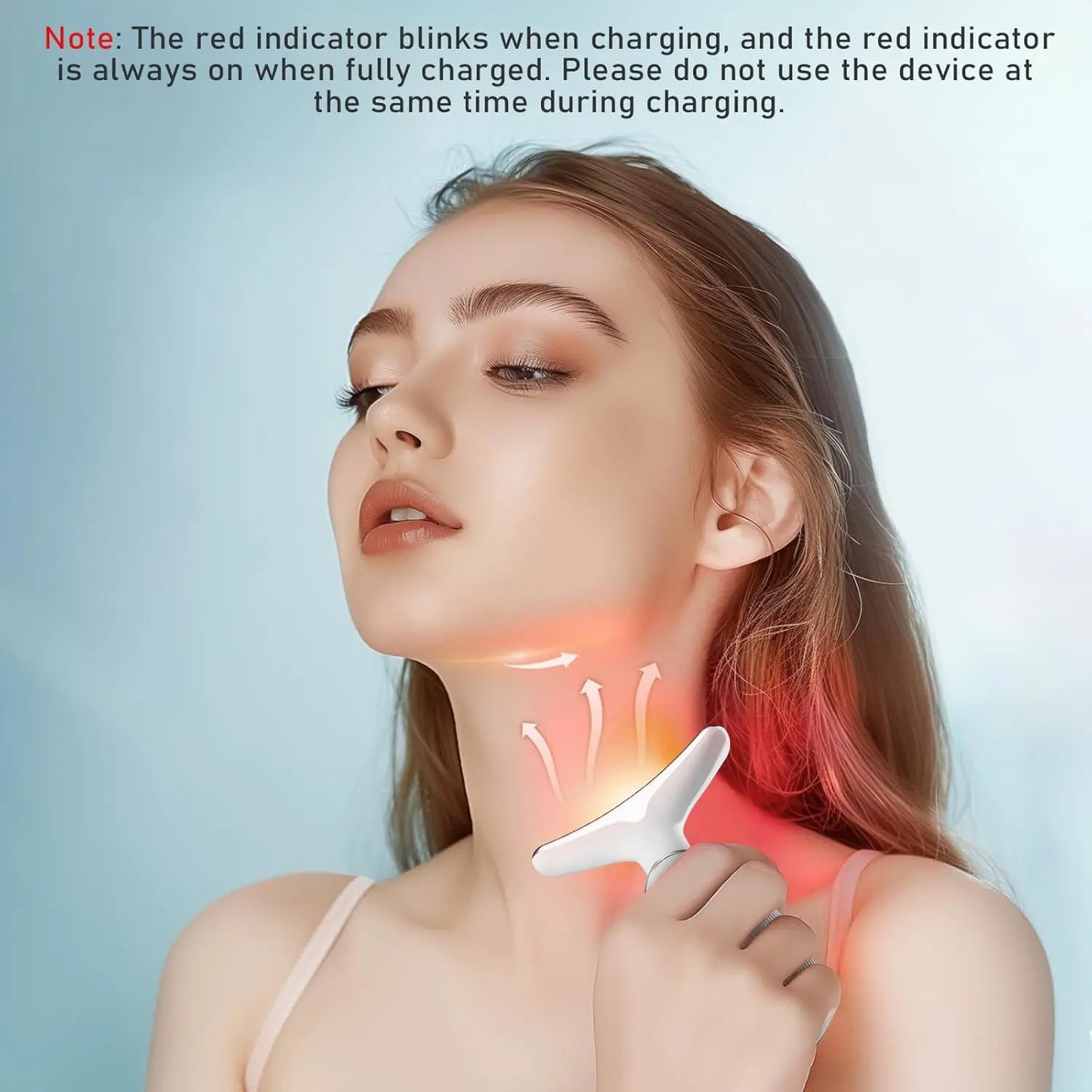 Hot Sale Eye Beauty Device Vibration Heated Facial Massage Vraiko Lily Neck Massager, Face Sculpting Too for Face and Neck Light