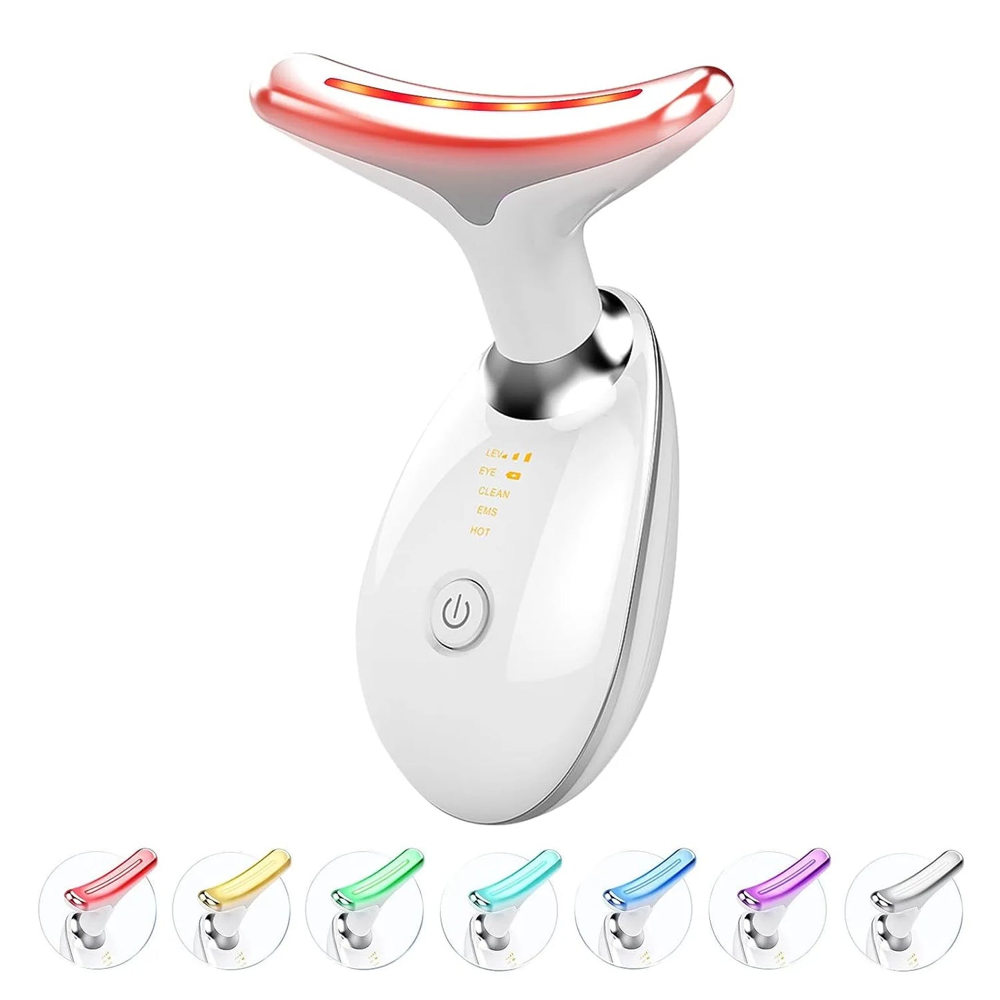 Hot Sale Eye Beauty Device Vibration Heated Facial Massage Vraiko Lily Neck Massager, Face Sculpting Too for Face and Neck Light