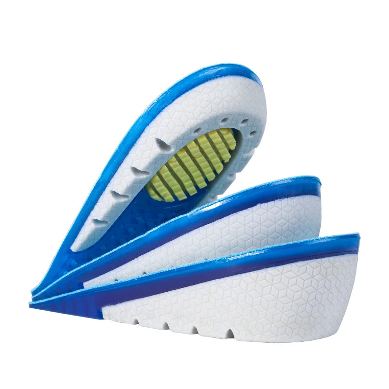 High Quality TPE Heightened Insole Height Increase Half Shoes Pad Men Women Silicone Gel Invisible Growing Heel 1-3cm Lift Soles
