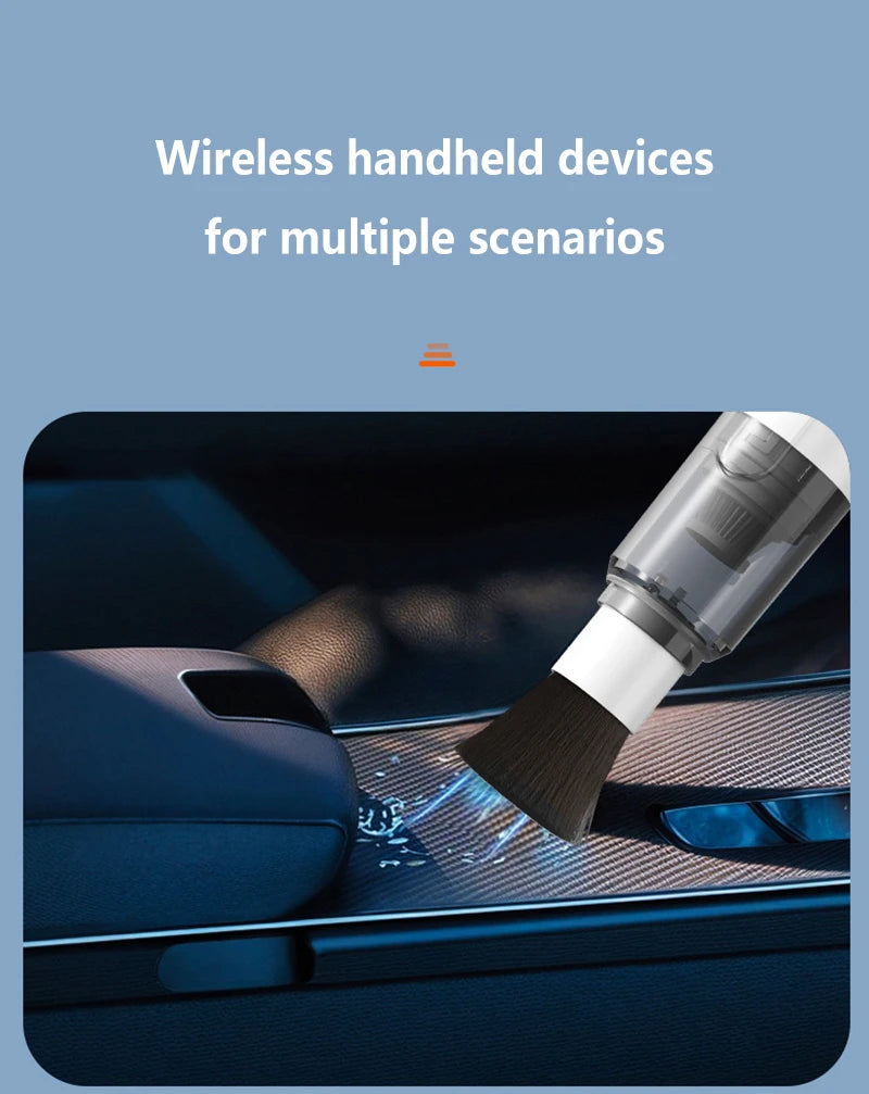 Mini Handheld Vacuum Cleaner 3-in-1 Suction/Blow/Water Absorption Strong Suction Portable for Car Coffee Powder Desktop Cleaning