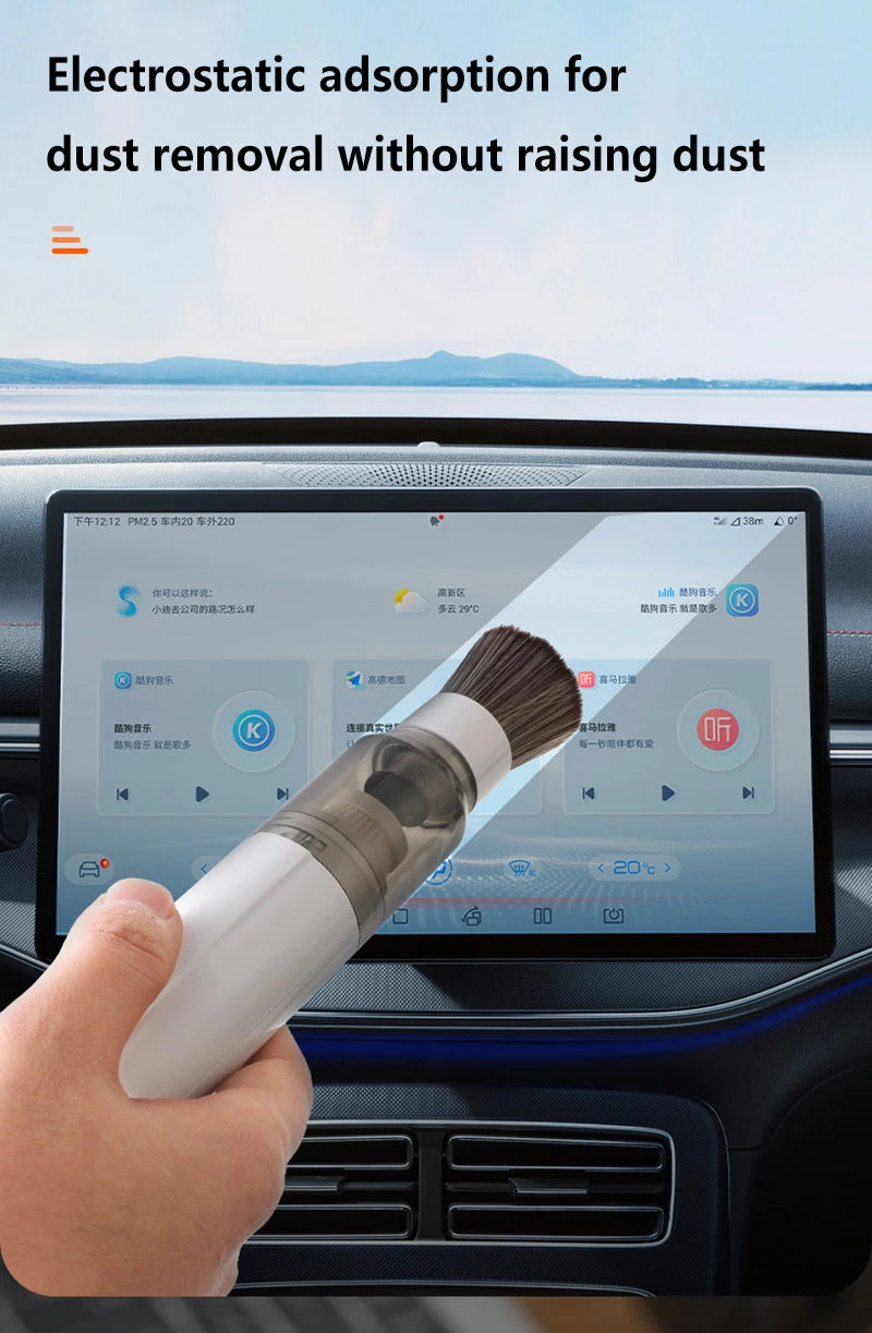 Mini Handheld Vacuum Cleaner 3-in-1 Suction/Blow/Water Absorption Strong Suction Portable for Car Coffee Powder Desktop Cleaning
