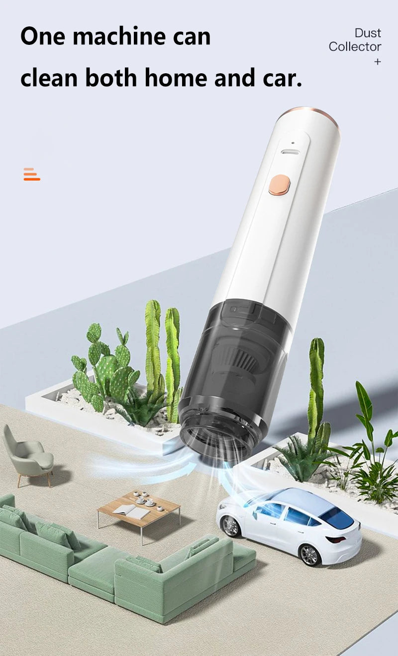 Mini Handheld Vacuum Cleaner 3-in-1 Suction/Blow/Water Absorption Strong Suction Portable for Car Coffee Powder Desktop Cleaning