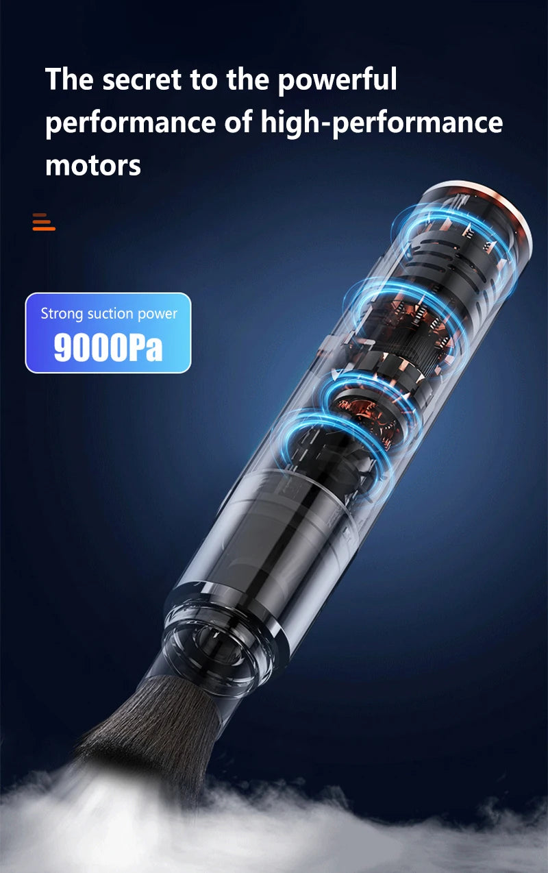 Mini Handheld Vacuum Cleaner 3-in-1 Suction/Blow/Water Absorption Strong Suction Portable for Car Coffee Powder Desktop Cleaning