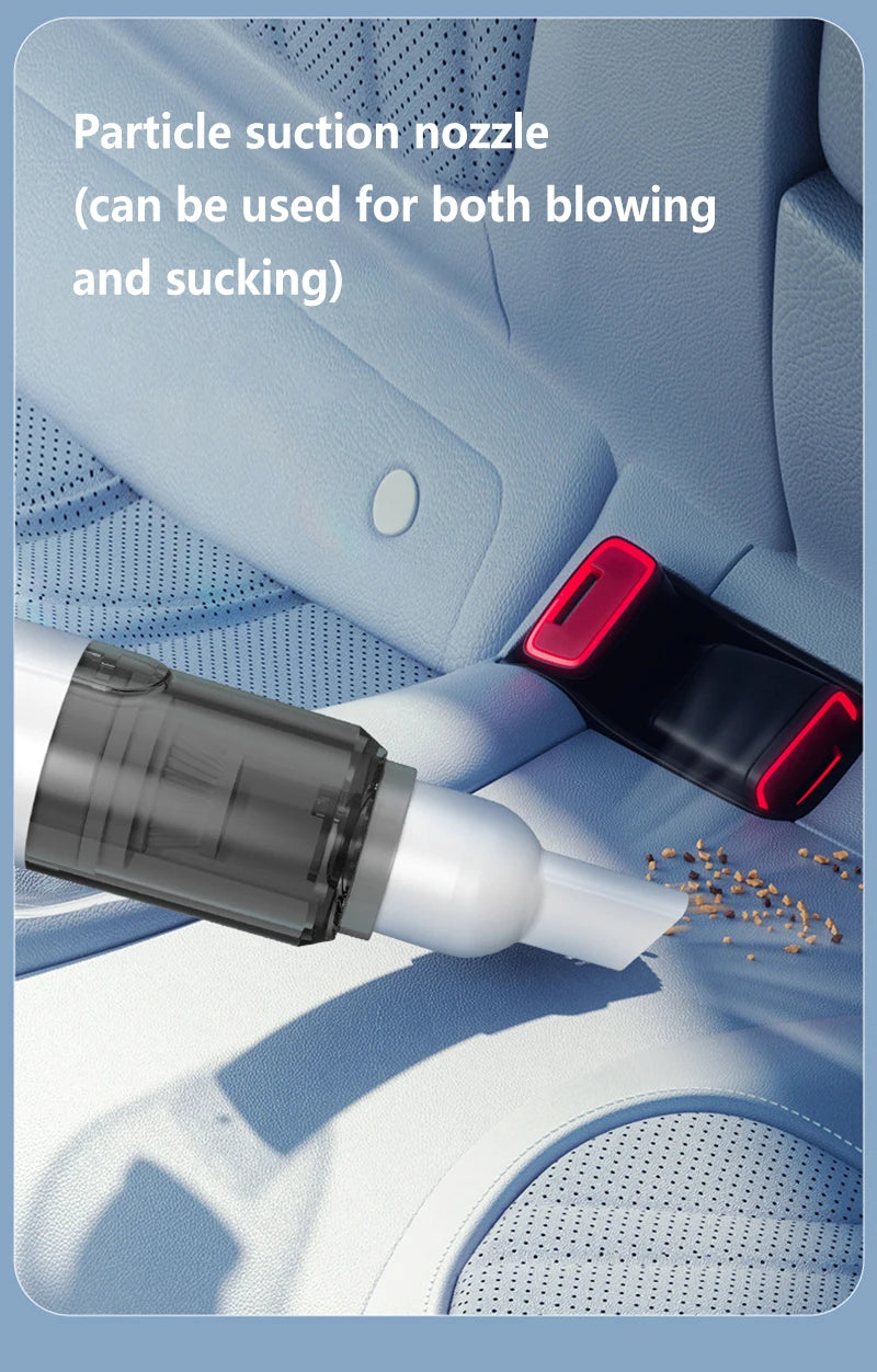 Mini Handheld Vacuum Cleaner 3-in-1 Suction/Blow/Water Absorption Strong Suction Portable for Car Coffee Powder Desktop Cleaning