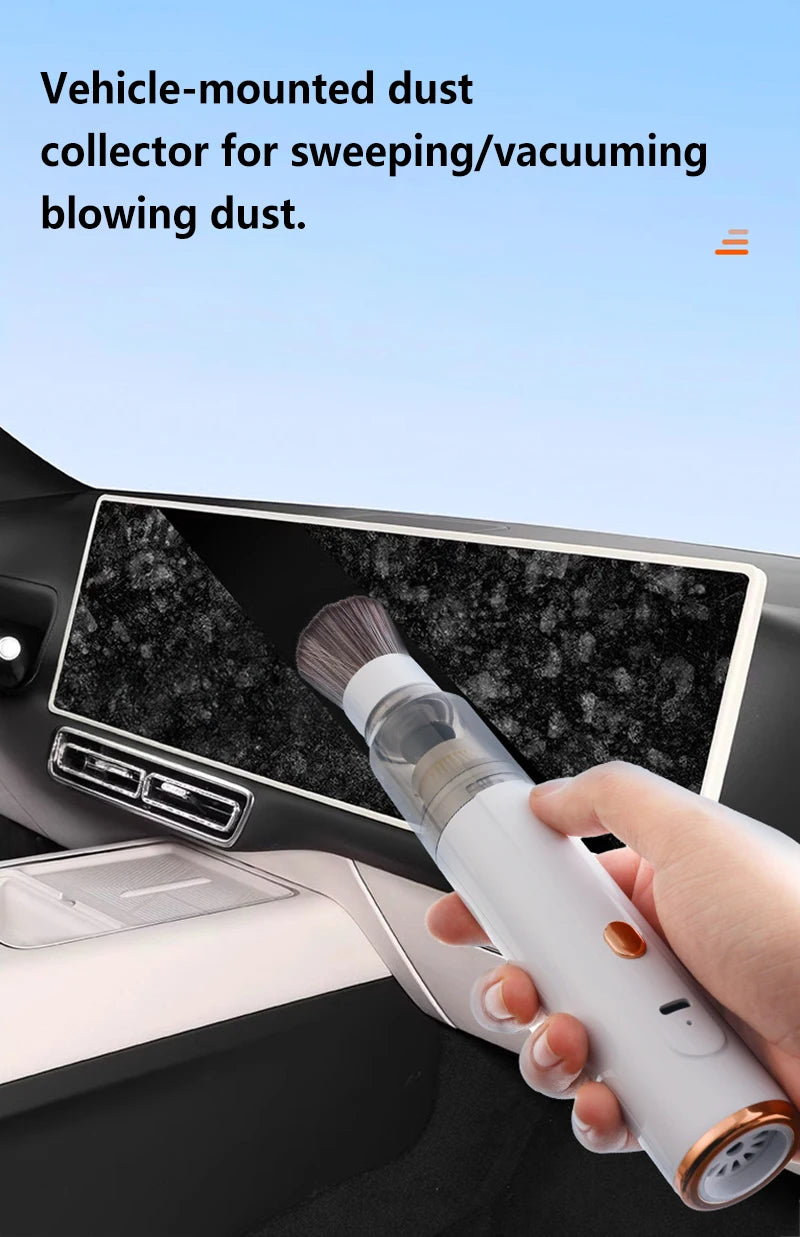 Mini Handheld Vacuum Cleaner 3-in-1 Suction/Blow/Water Absorption Strong Suction Portable for Car Coffee Powder Desktop Cleaning