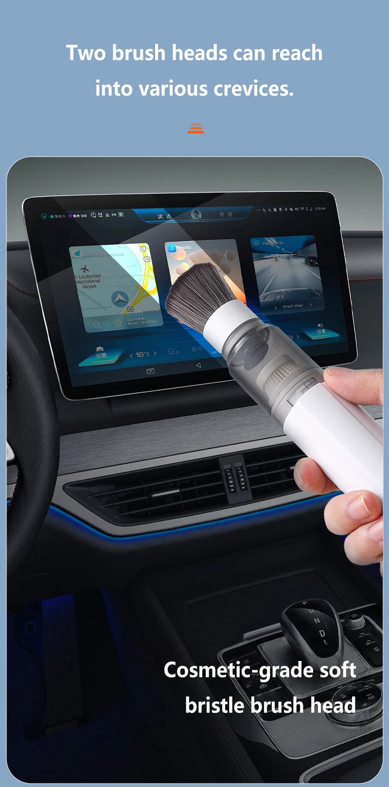 Mini Handheld Vacuum Cleaner 3-in-1 Suction/Blow/Water Absorption Strong Suction Portable for Car Coffee Powder Desktop Cleaning