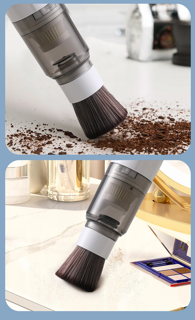 Mini Handheld Vacuum Cleaner 3-in-1 Suction/Blow/Water Absorption Strong Suction Portable for Car Coffee Powder Desktop Cleaning